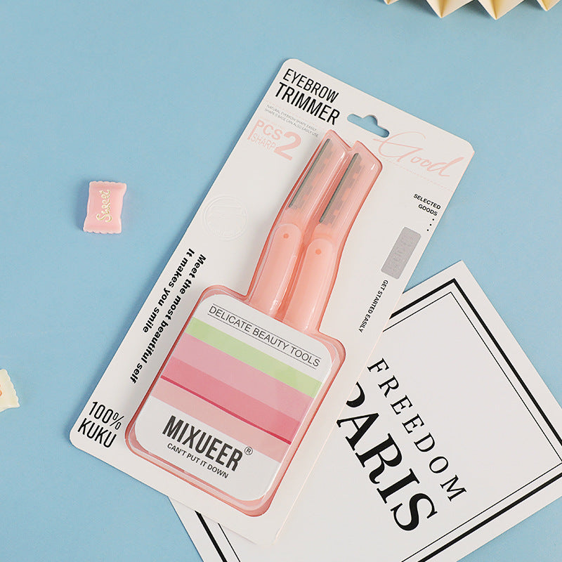 2-Piece Folding Eyebrow Trimmer Set ? Revolutionary Safety Blade Design