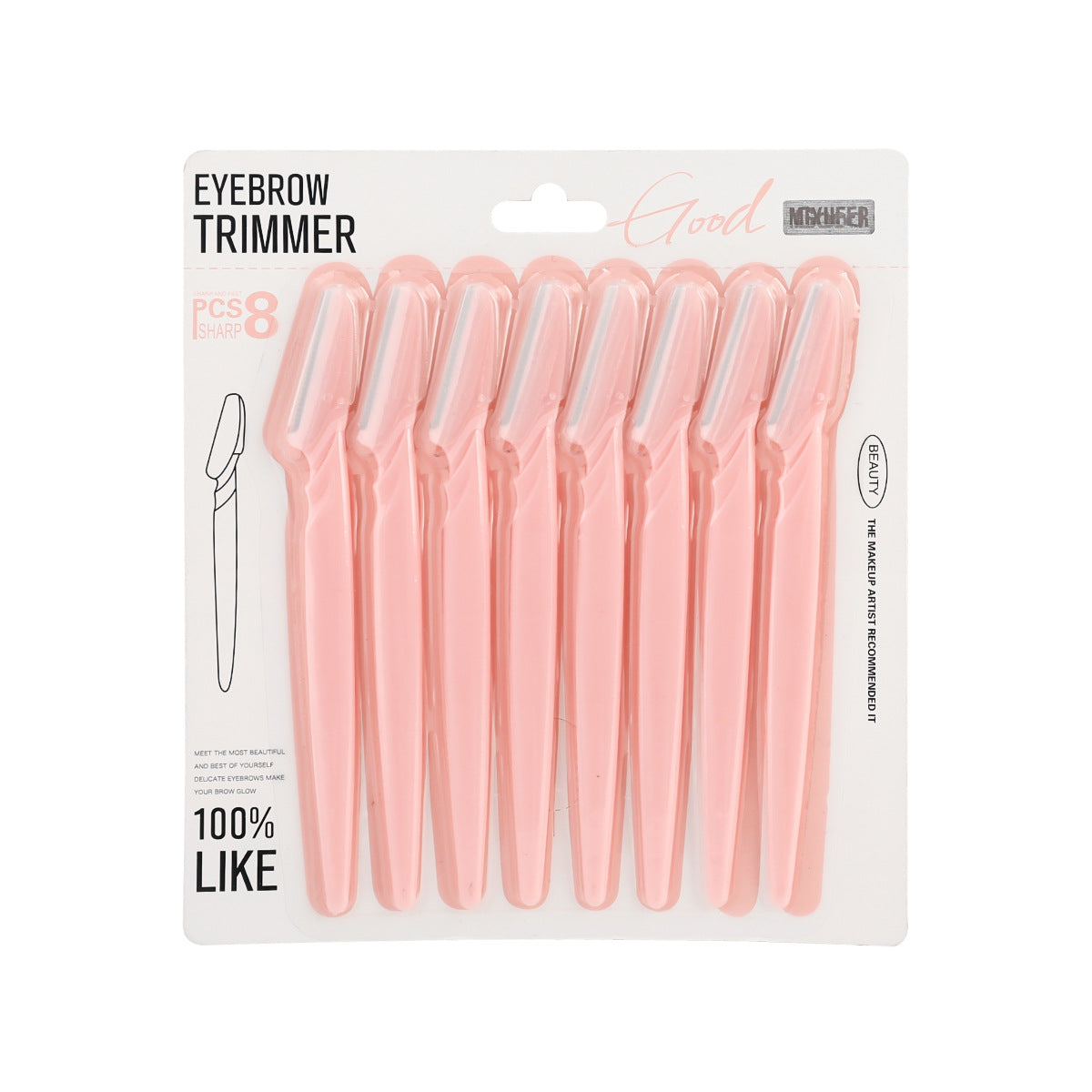 Eyebrow Trimmer 8-Pack Set – Macro Safety Anti-Scratch Design - Image 1
