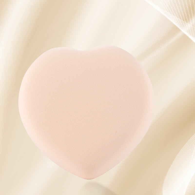 Malian Makeup Heart-Shaped Pink Marshmallow Makeup Sponge – Cute Design - Image 3