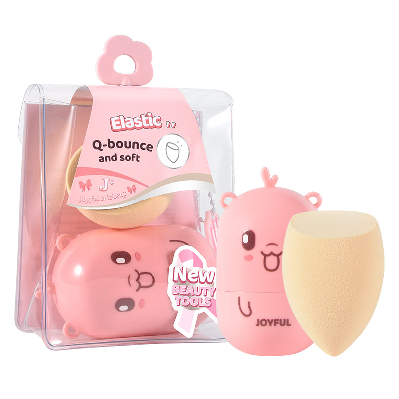 Malian Makeup 2-Piece Makeup Sponge Set with Egg Storage Box – Complete Kit - Image 1